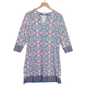Coolibar Dress Small Oceanside Tunic UPF Sun Protection Beach Vacation Summer
